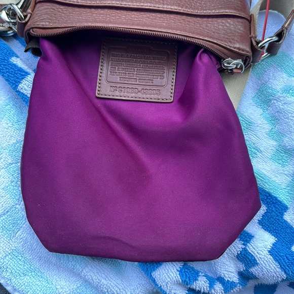 COACH 4C North South Pebble leather Crossbody Brown #C1069-43805 - Picture 5 of 11